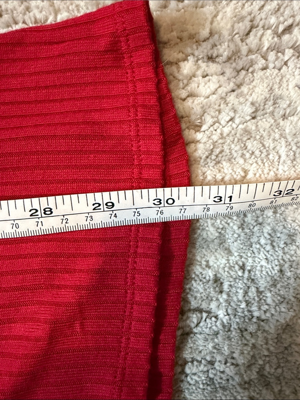 Reformation Agatha Bright Red Ribbed Long-Sleeve Mini Dress Size Small - Picture 8 of 8